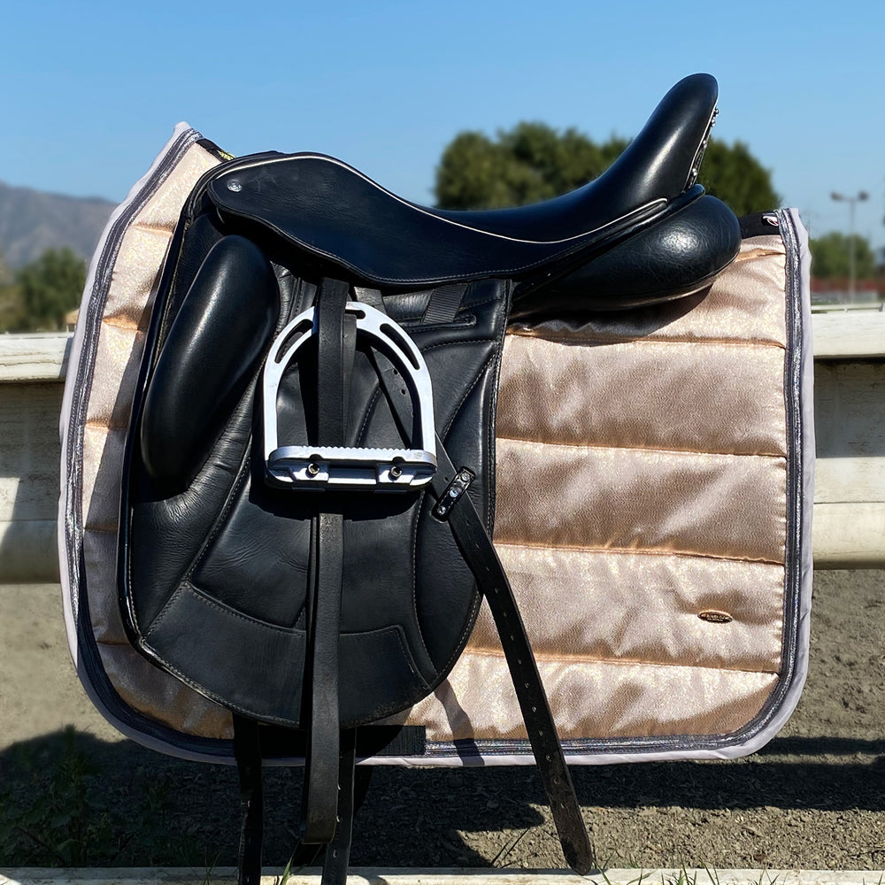 Dressage Saddle Pad Rose Gold Metallic