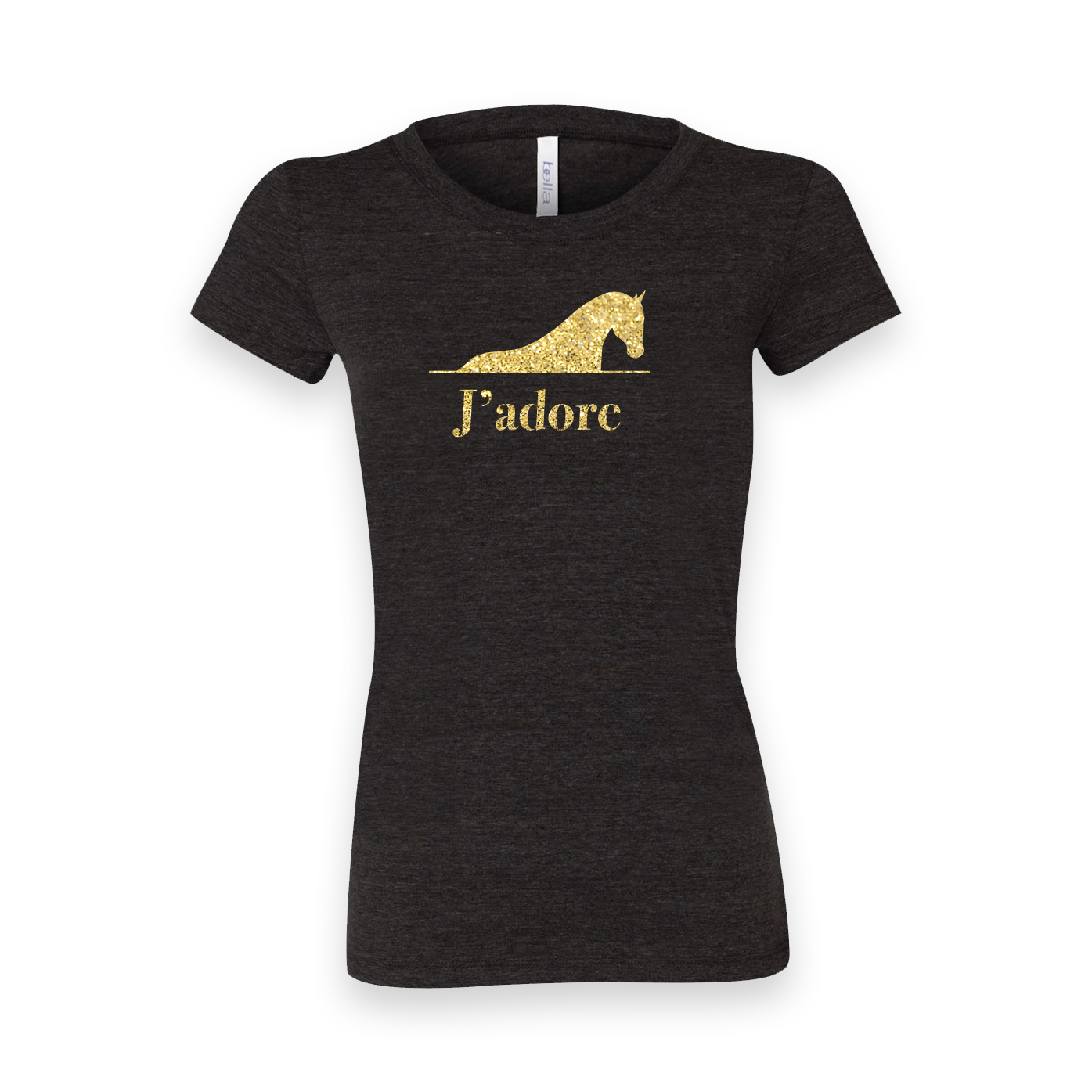 Retiring J'adore - Gold Glitter - T-shirt Women's - Black Heather