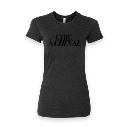 Retiring Chic à Cheval - T-shirt Women's - Black Heather