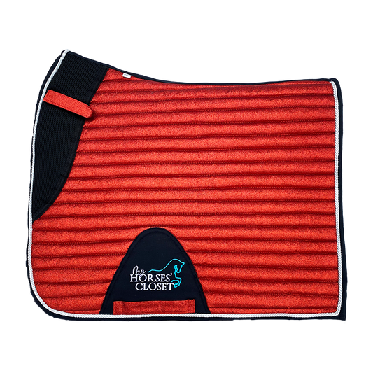 Glitter Mesh Sparkly Dressage Saddle Pad Candy Red