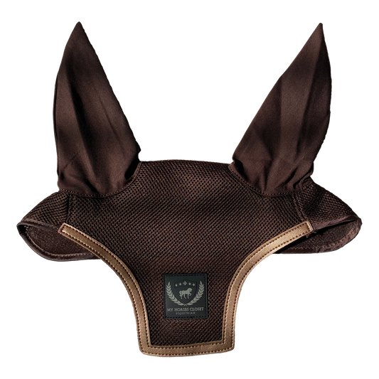 Fly Ear Bonnet Ultra Breathable 3D Mesh - Brown