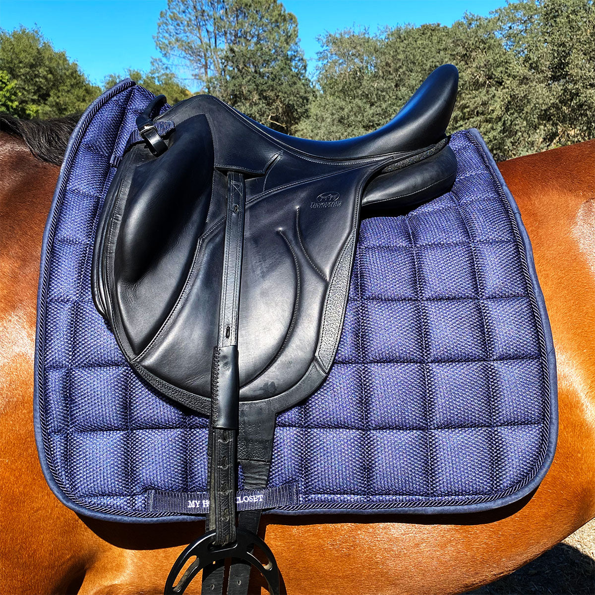 Pro Line 3D Air Mesh Dressage Saddle Pad Navy Blue