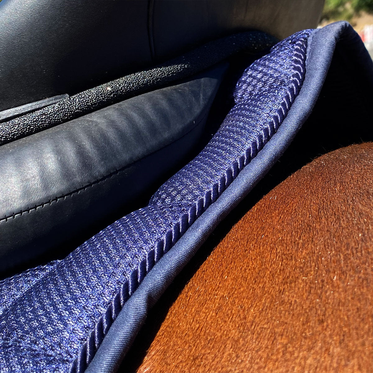 Pro Line 3D Air Mesh Dressage Saddle Pad Navy Blue