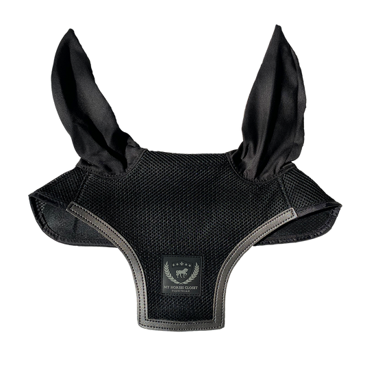 Fly Ear Bonnet Ultra Breathable 3D Mesh - Black