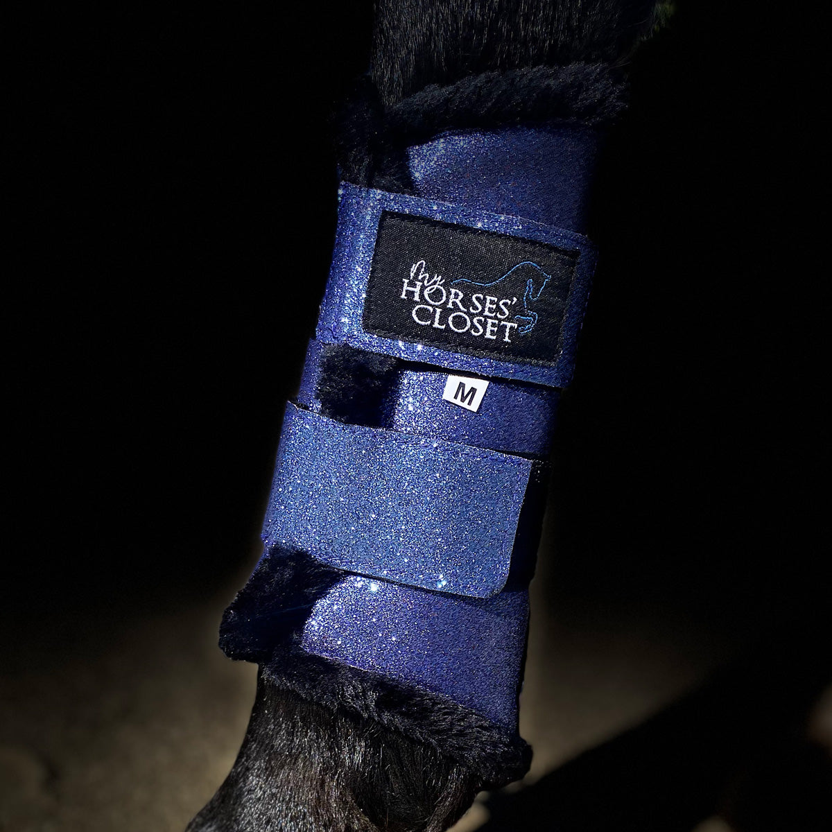 Glitter Sparkly Brushing Dressage Boots Bleu De France