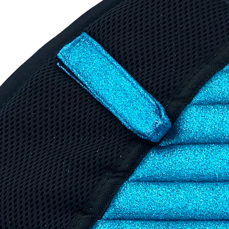 Glitter Mesh Sparkly Jumping Saddle Pad Turquoise