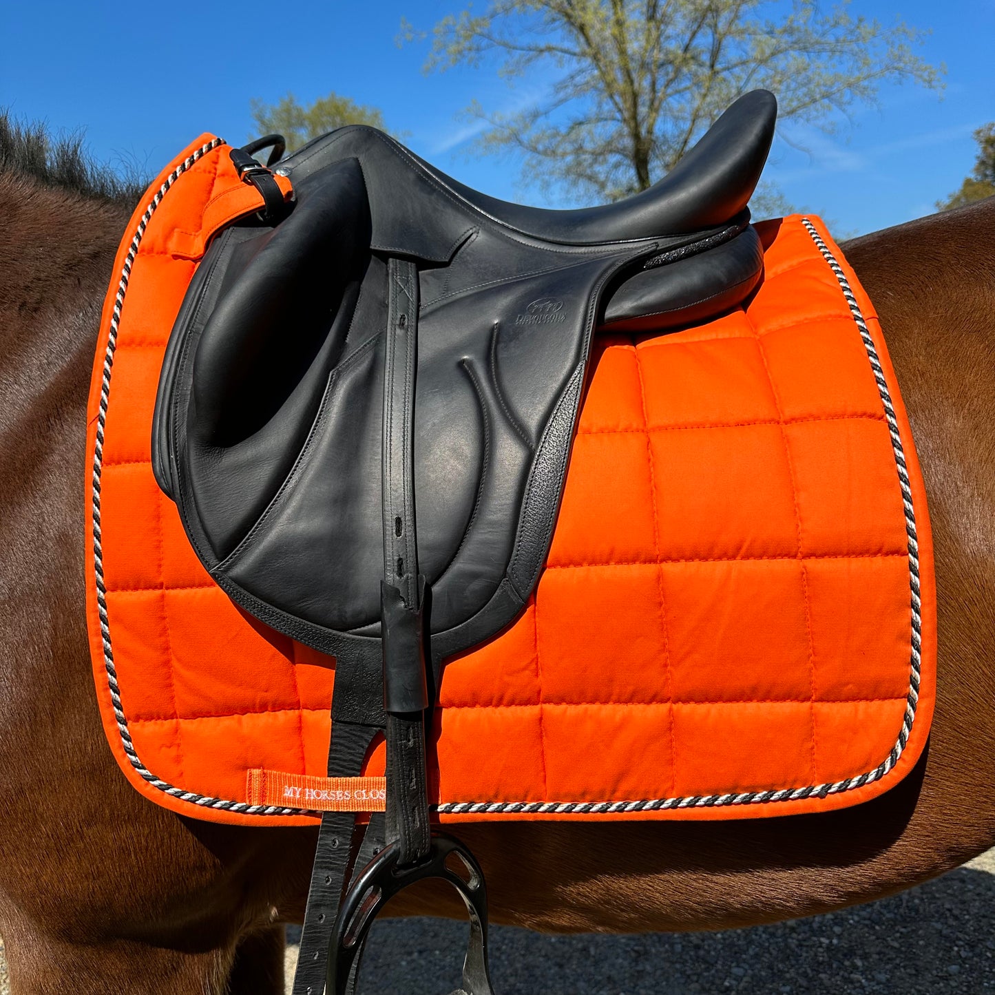 Classic Line Orange Dressage Saddle Pad