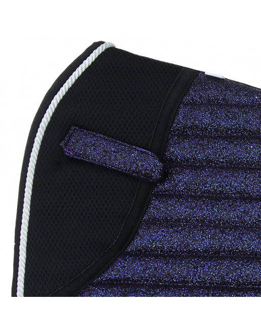 Glitter Mesh Sparkly Dressage Saddle Pad Plum Purple