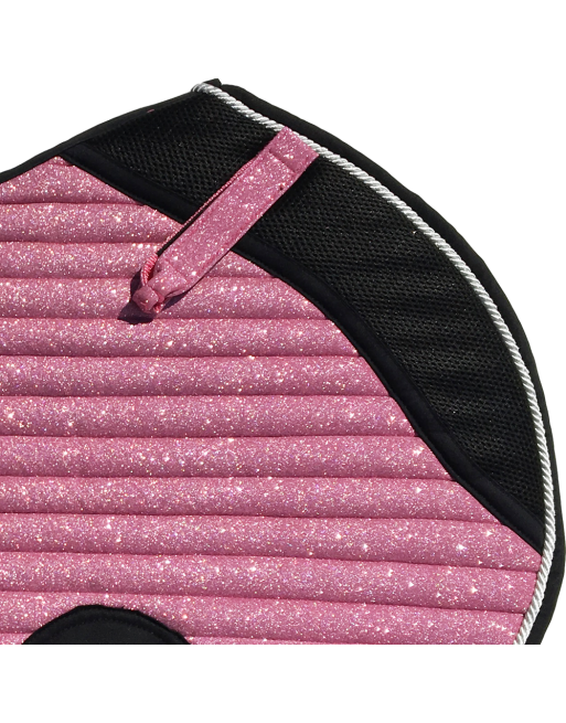 Glitter Mesh Sparkly Jumping Saddle Pad Pink