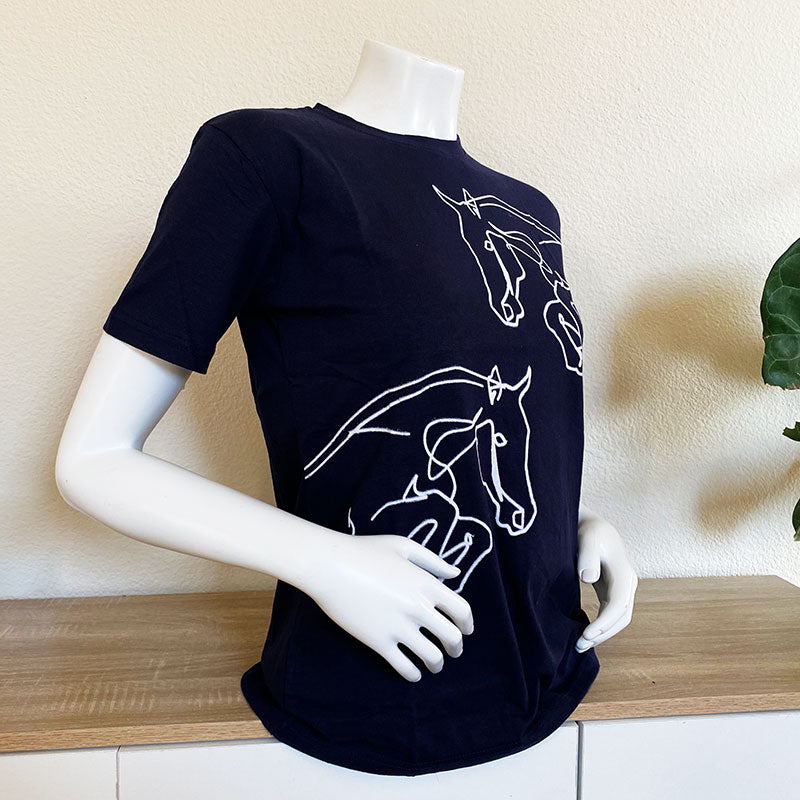 Jumping eventing T-shirt Unisex Navy Blue